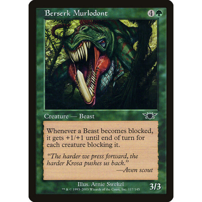 Magic: The Gathering Berserk Murlodont (117) Lightly Played