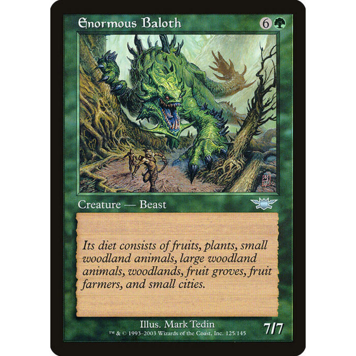 Magic: The Gathering Enormous Baloth (125) Lightly Played