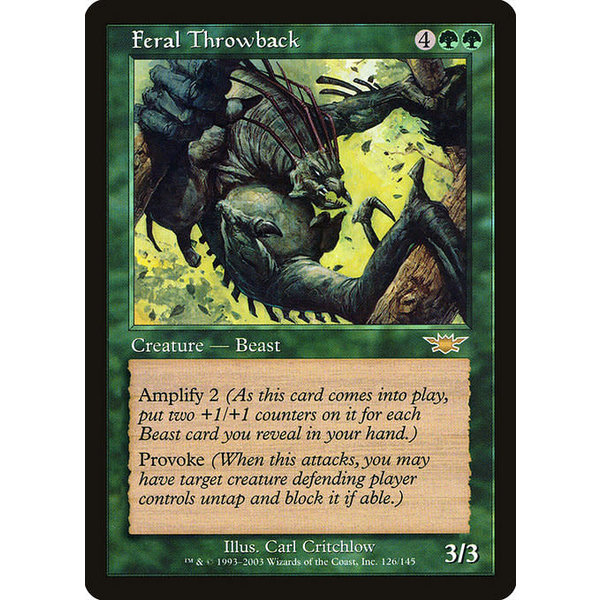Magic: The Gathering Feral Throwback (126) Lightly Played