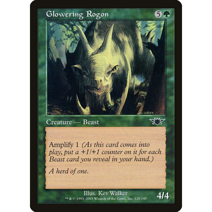 Magic: The Gathering Glowering Rogon (128) Lightly Played