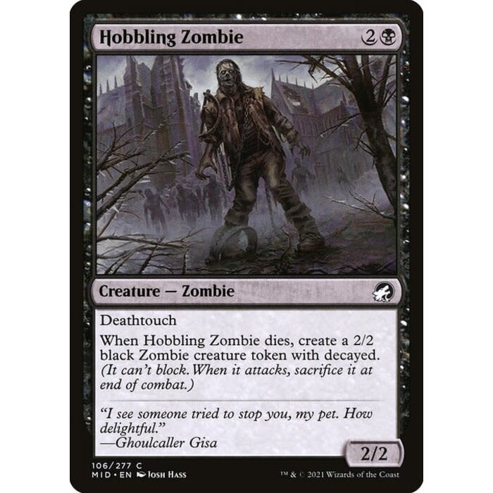 Magic: The Gathering Hobbling Zombie (106) Lightly Played