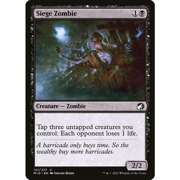 Magic: The Gathering Siege Zombie (121) Near Mint Foil