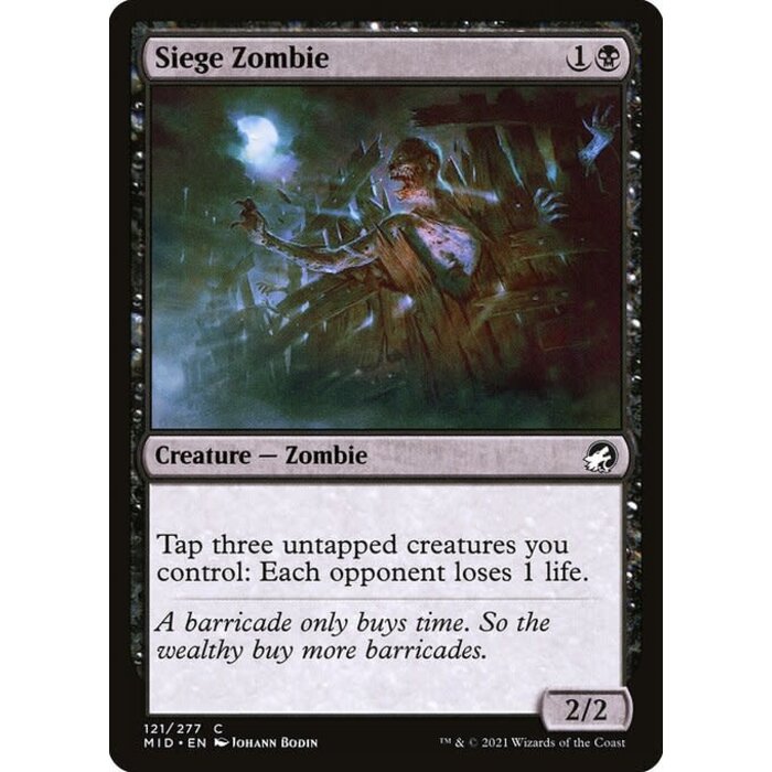 Magic: The Gathering Siege Zombie (121) Near Mint Foil
