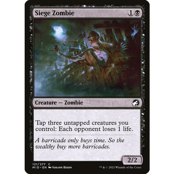 Magic: The Gathering Siege Zombie (121) Lightly Played
