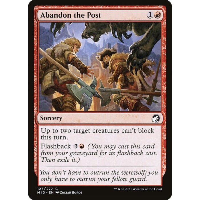 Magic: The Gathering Abandon the Post (127) Lightly Played