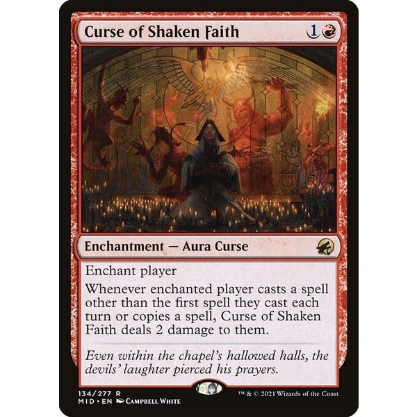 Magic: The Gathering Curse of Shaken Faith (134) Lightly Played Foil