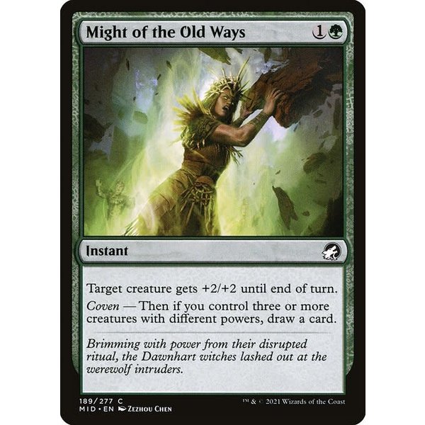 Magic: The Gathering Might of the Old Ways (189) Lightly Played Foil