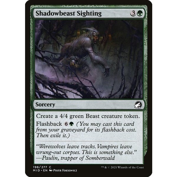 Magic: The Gathering Shadowbeast Sighting (198) Lightly Played