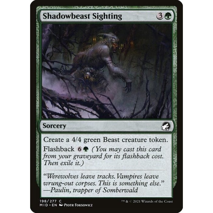 Magic: The Gathering Shadowbeast Sighting (198) Near Mint Foil