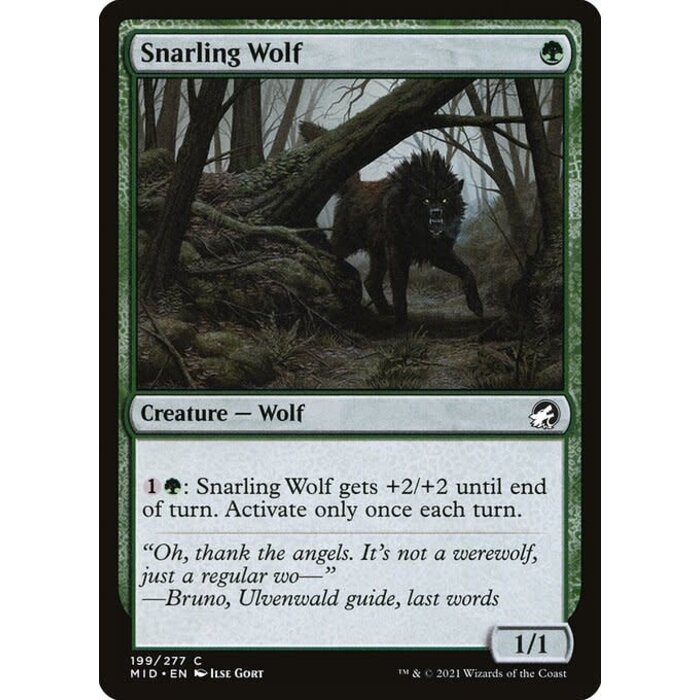Magic: The Gathering Snarling Wolf (199) Near Mint
