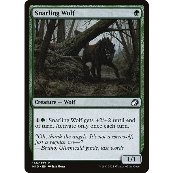 Magic: The Gathering Snarling Wolf (199) Near Mint Foil