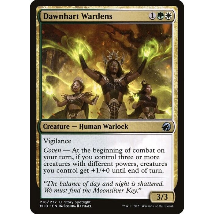 Magic: The Gathering Dawnhart Wardens (216) Lightly Played