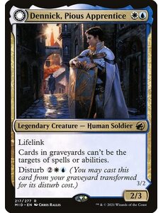 Magic: The Gathering Dennick, Pious Apprentice (217) Lightly Played Foil