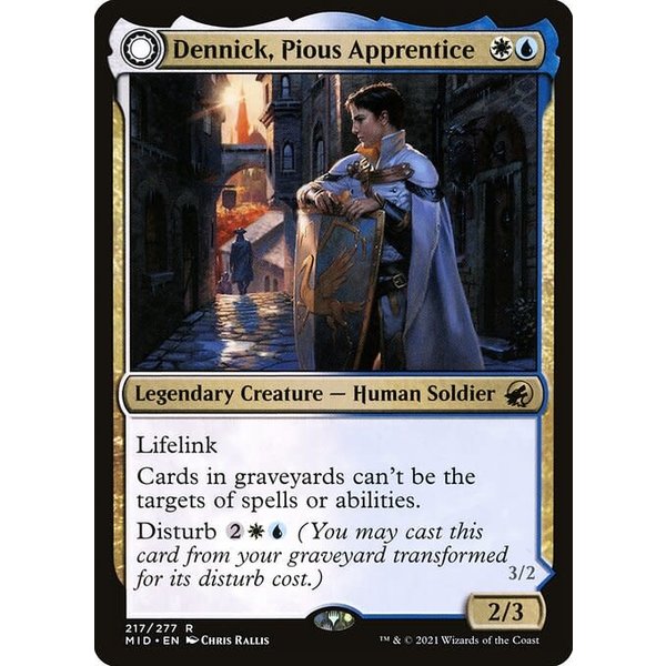 Magic: The Gathering Dennick, Pious Apprentice (217) Lightly Played Foil