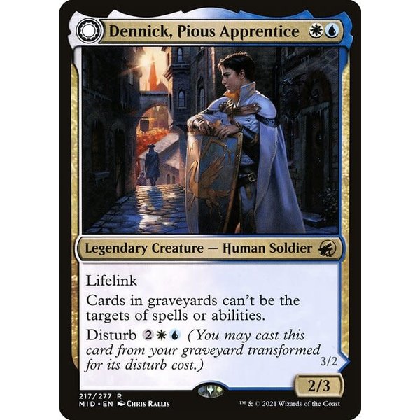 Magic: The Gathering Dennick, Pious Apprentice (217) Near Mint Foil