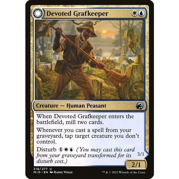 Magic: The Gathering Devoted Grafkeeper (218) Near Mint Foil