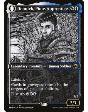 Magic: The Gathering Dennick, Pious Apprentice (Showcase) (317) Lightly Played