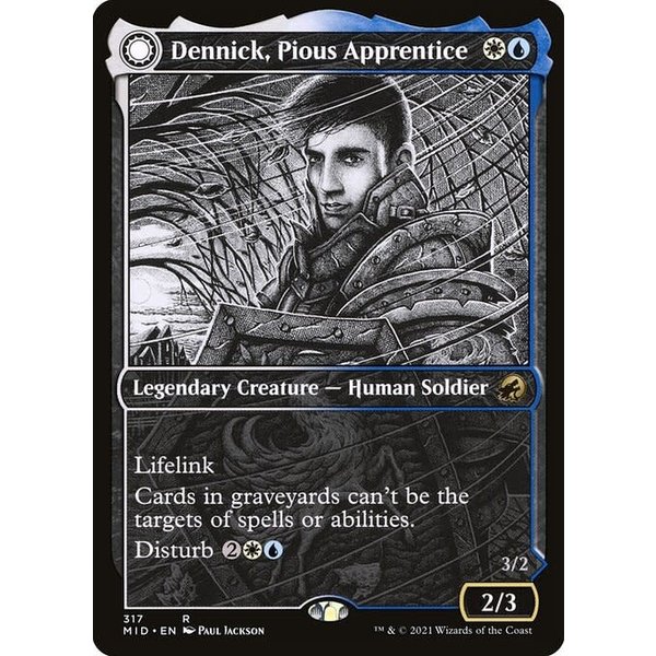 Magic: The Gathering Dennick, Pious Apprentice (Showcase) (317) Lightly Played
