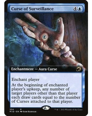 Magic: The Gathering Curse of Surveillance (Extended Art) (334) Lightly Played