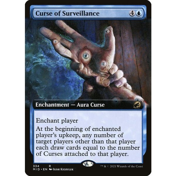 Magic: The Gathering Curse of Surveillance (Extended Art) (334) Lightly Played