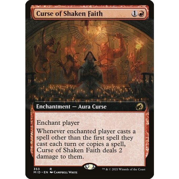 Magic: The Gathering Curse of Shaken Faith (Extended Art) (353) Lightly Played