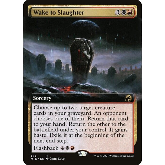 Magic: The Gathering Wake to Slaughter (Extended Art) (376) Lightly Played Foil