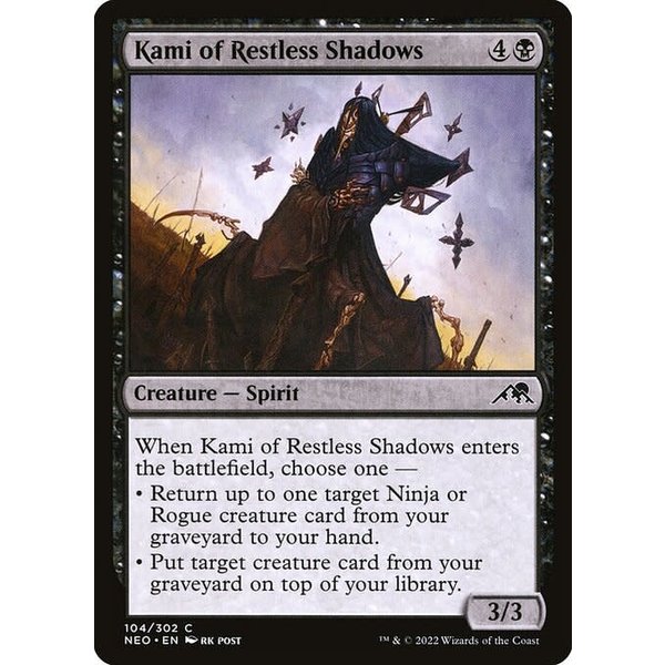 Magic: The Gathering Kami of Restless Shadows (104) Lightly Played