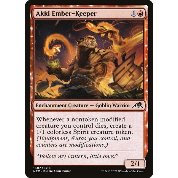 Magic: The Gathering Akki Ember-Keeper (130) Damaged