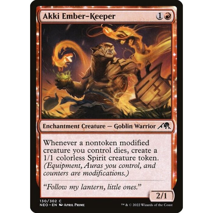 Magic: The Gathering Akki Ember-Keeper (130) Damaged