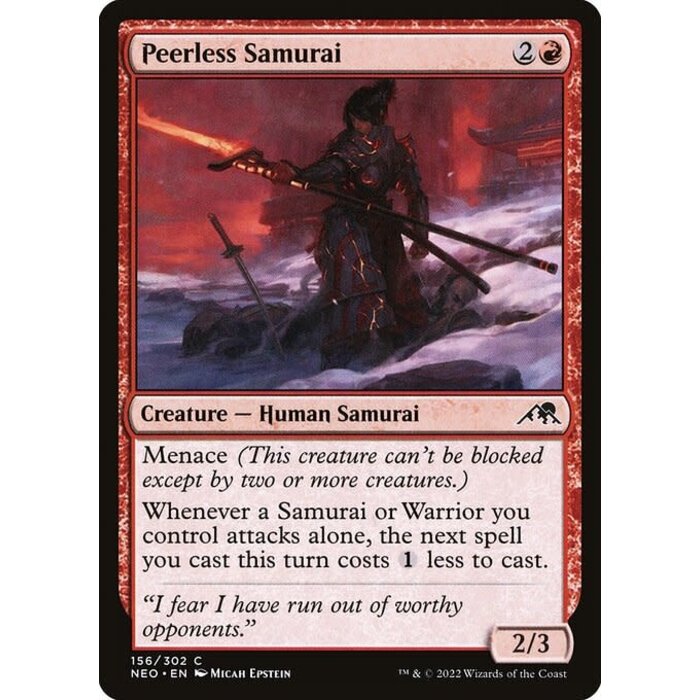 Magic: The Gathering Peerless Samurai (156) Near Mint