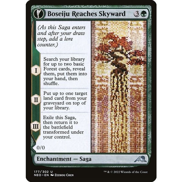 Magic: The Gathering Boseiju Reaches Skyward (177) Damaged