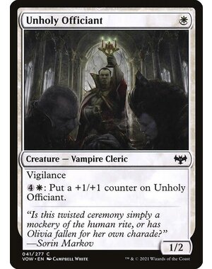 Magic: The Gathering Unholy Officiant (041) Lightly Played Foil