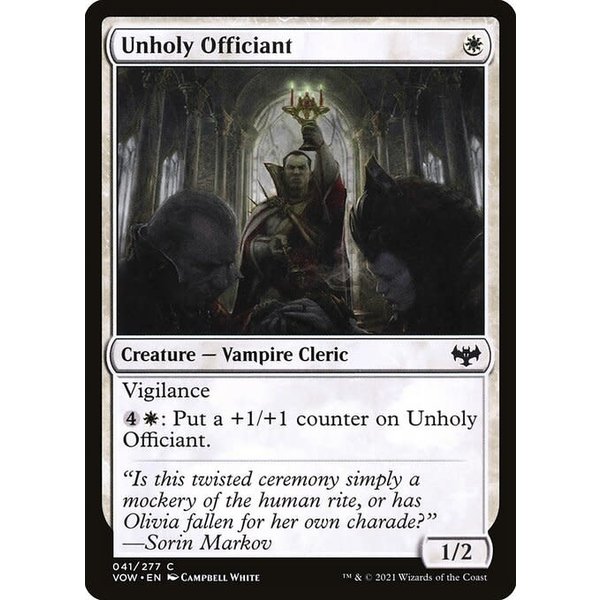 Magic: The Gathering Unholy Officiant (041) Lightly Played Foil