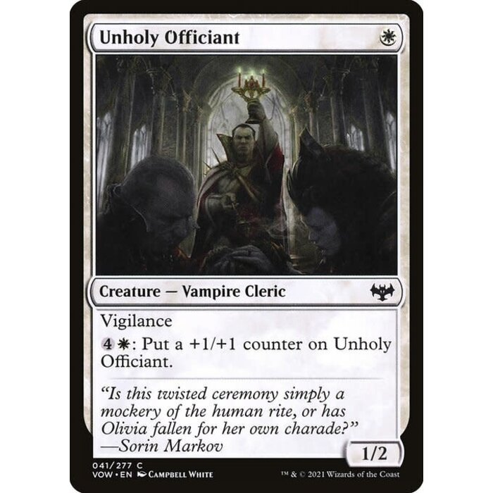 Magic: The Gathering Unholy Officiant (041) Lightly Played Foil