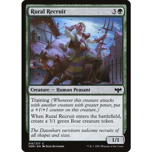 Magic: The Gathering Rural Recruit (216) Lightly Played