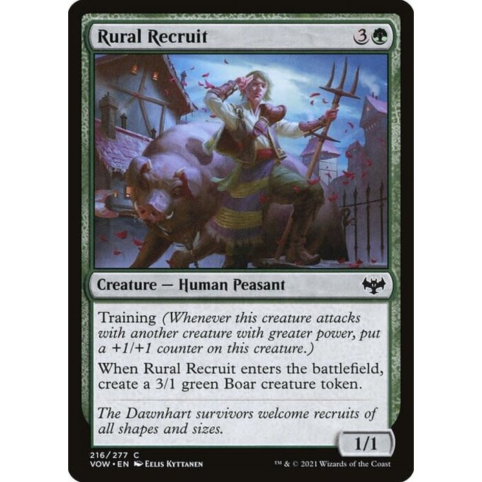 Magic: The Gathering Rural Recruit (216) Lightly Played Foil