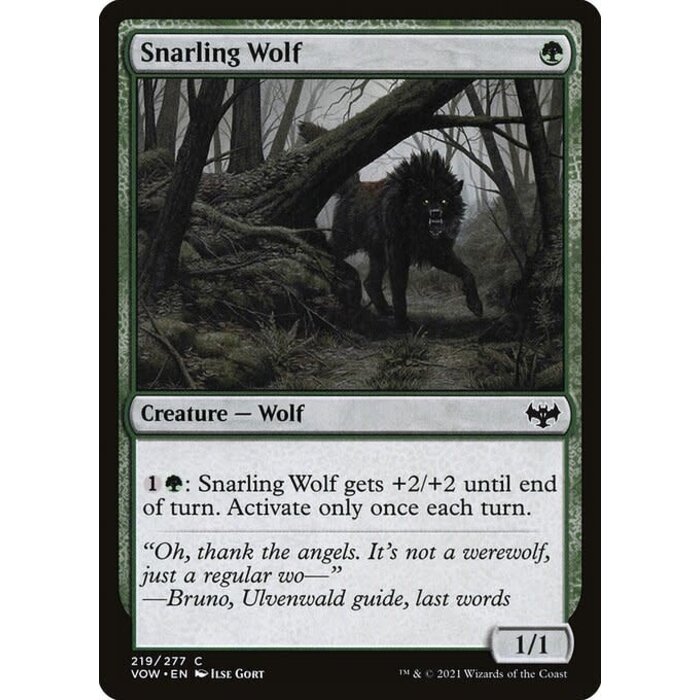 Magic: The Gathering Snarling Wolf (219) Near Mint