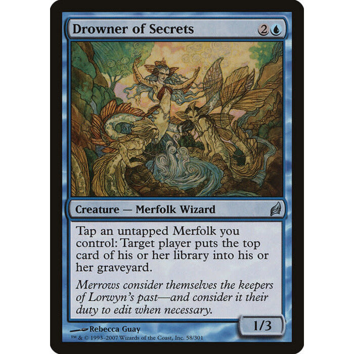 Magic: The Gathering Drowner of Secrets (058) Moderately Played