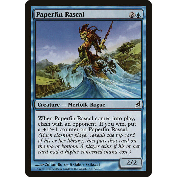 Magic: The Gathering Paperfin Rascal (077) Moderately Played