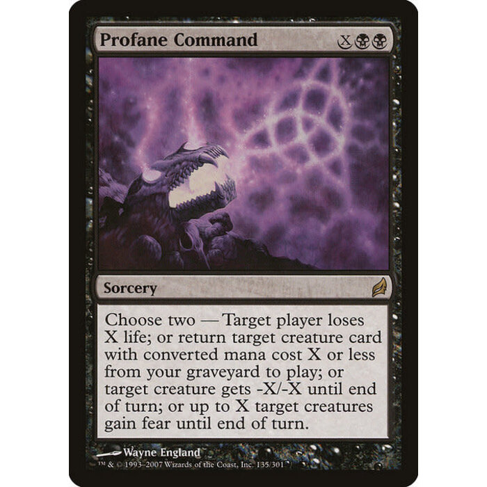 Magic: The Gathering Profane Command (135) Moderately Played