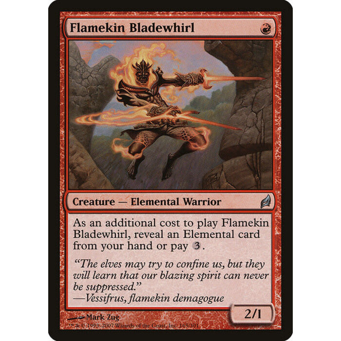 Magic: The Gathering Flamekin Bladewhirl (165) Moderately Played