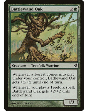 Magic: The Gathering Battlewand Oak (197) Moderately Played