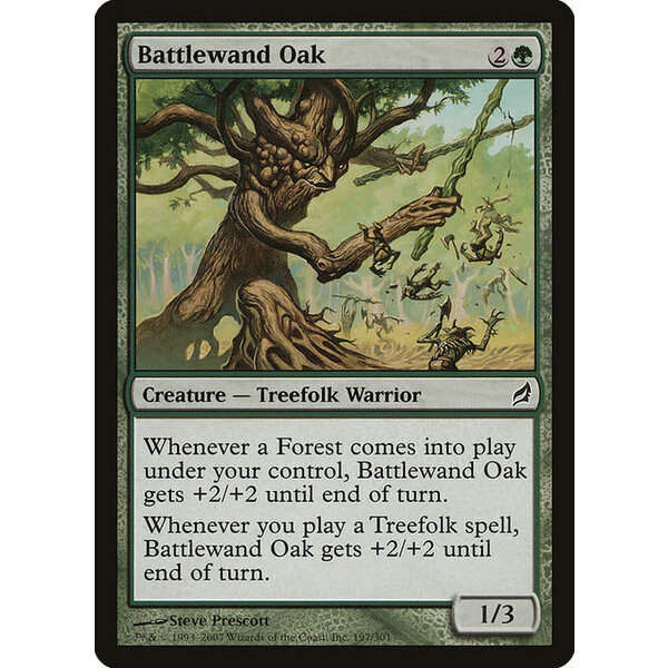 Magic: The Gathering Battlewand Oak (197) Moderately Played