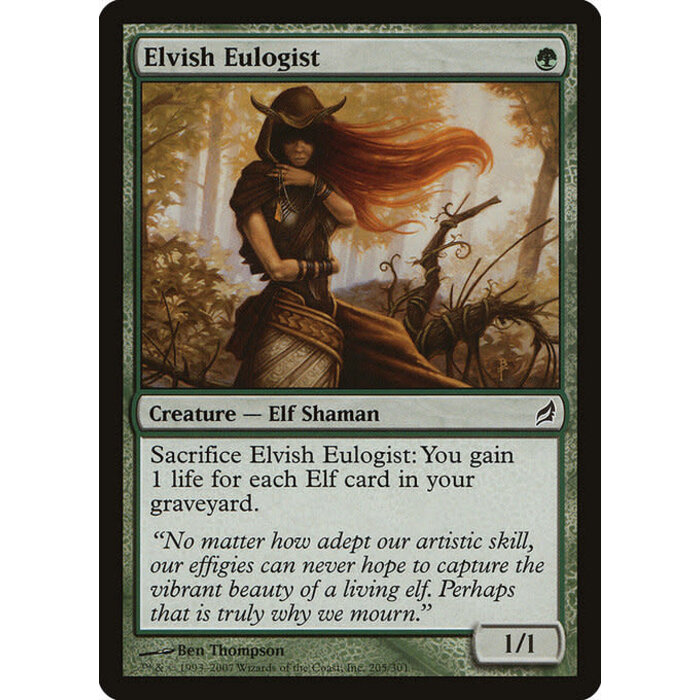 Magic: The Gathering Elvish Eulogist (205) Moderately Played