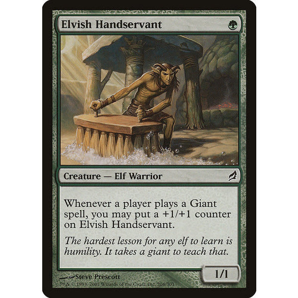 Magic: The Gathering Elvish Handservant (206) Moderately Played