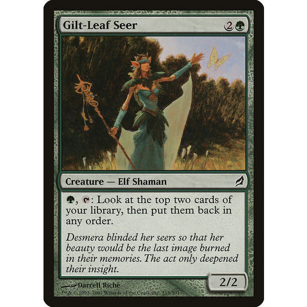 Magic: The Gathering Gilt-Leaf Seer (215) Moderately Played Foil
