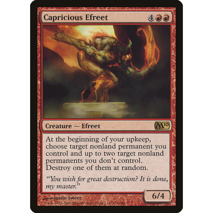 Magic: The Gathering Capricious Efreet (131) Lightly Played