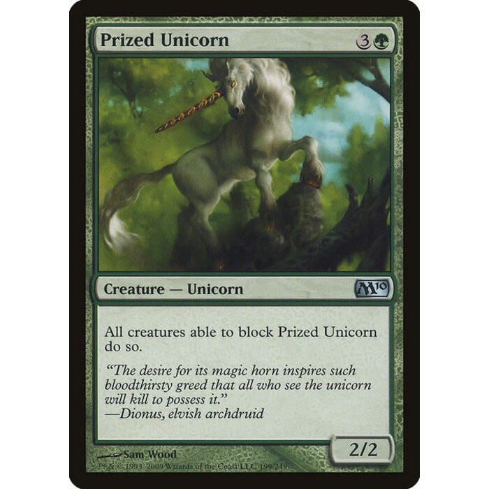 Magic: The Gathering Prized Unicorn (199) Lightly Played