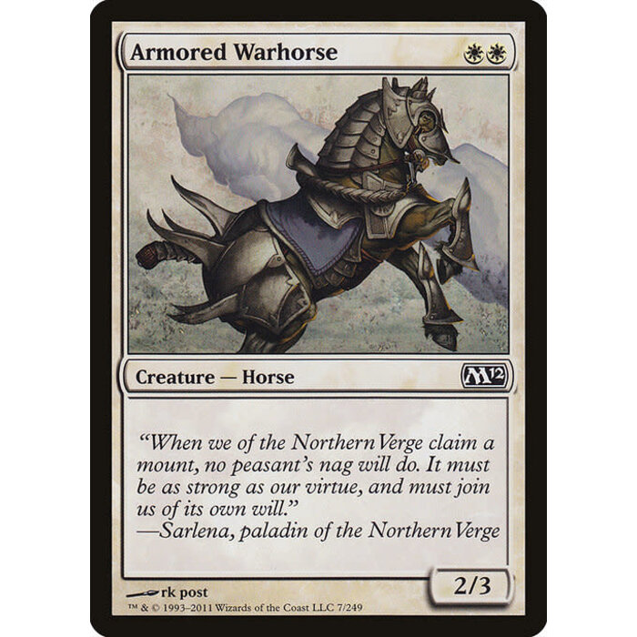 Magic: The Gathering Armored Warhorse (007) Lightly Played Foil