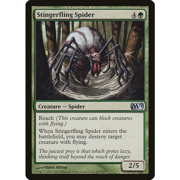 Magic: The Gathering Stingerfling Spider (197) Lightly Played Foil
